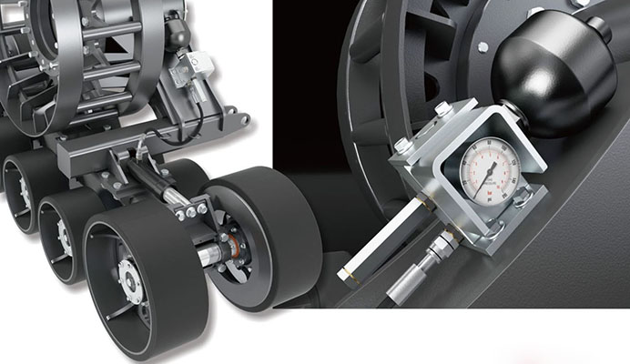 conversion track system Hydraulic tensioner accumulator