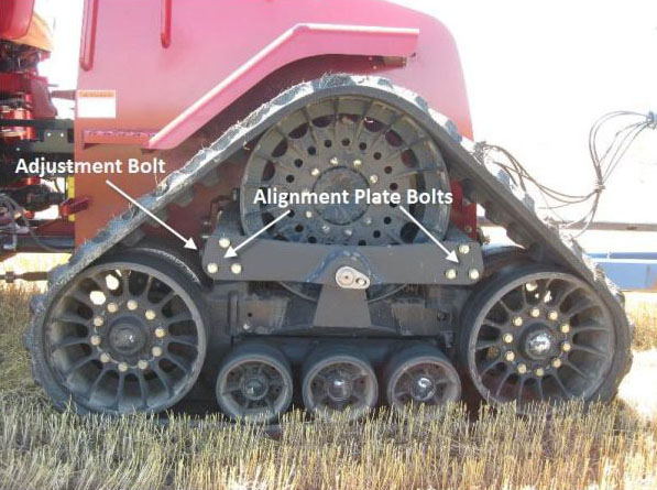 9300 Series, Quadtrac, Combine track alignment - Adjusting Alignment